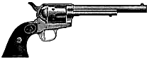 photo of a drawing of a pistol